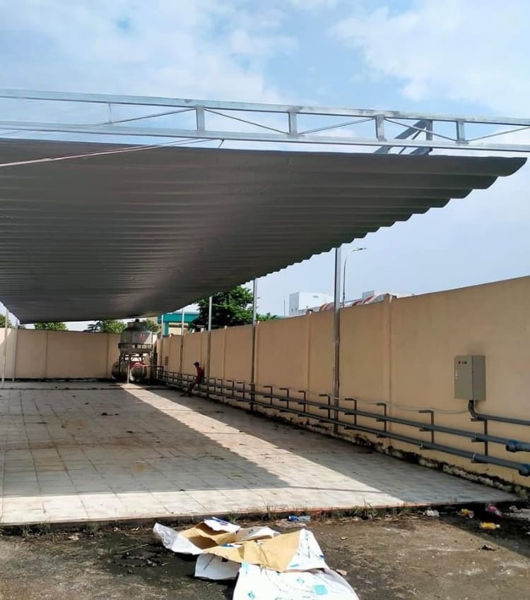 Thi công bạt mái xếp